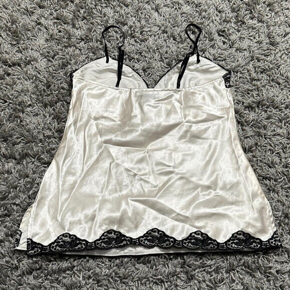 Vintage Aqua Blue Y2K Lace Satin cami Size M - Picture 3 of 3